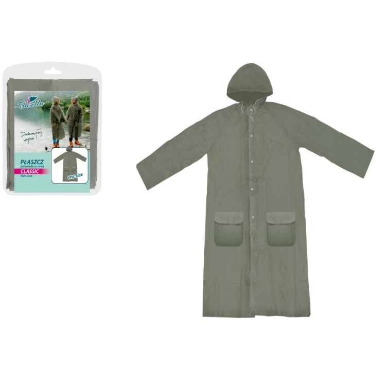 Płaszcz przeciwdeszczowy dla dorosłych CLASSIC khaki RAVI